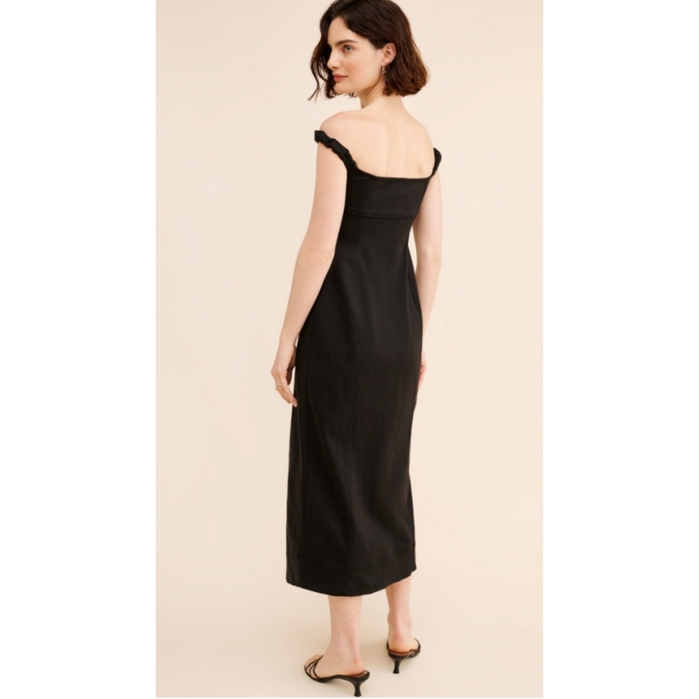NWT Free Peop Linnea Midi Dress Size XSmall In Black Combo - Picture 4 of 14